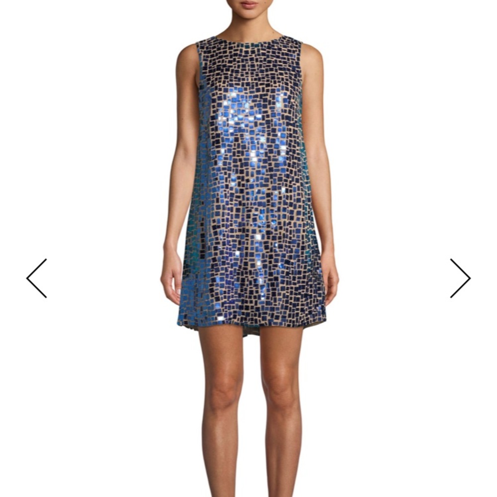 Alice and Olivia Clyde Embellished Shift Dress